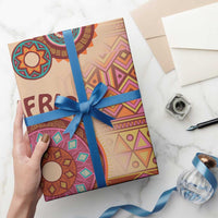 Africa Tribal Traditional Pattern Wrapping Paper Beige Motif - Wonder Print Shop
