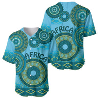 Africa Tribal Traditional Pattern Baseball Jersey Blue Motif LT9 - Wonder Print Shop