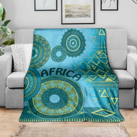 Africa Tribal Traditional Pattern Blanket Blue Motif