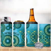 Africa Tribal Traditional Pattern 4 in 1 Can Cooler Tumbler Blue Motif LT9 - Wonder Print Shop