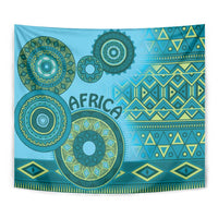 Africa Tribal Traditional Pattern Tapestry Blue Motif - Wonder Print Shop