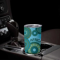 Africa Tribal Traditional Pattern Tumbler Cup Blue Motif - Wonder Print Shop