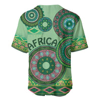 Africa Tribal Traditional Pattern Baseball Jersey Green Motif LT9 - Wonder Print Shop