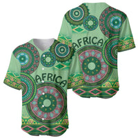 Africa Tribal Traditional Pattern Baseball Jersey Green Motif LT9 - Wonder Print Shop