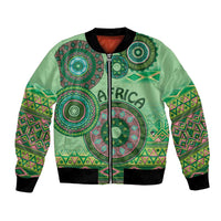 Africa Tribal Traditional Pattern Bomber Jacket Green Motif LT9 - Wonder Print Shop