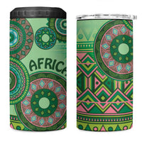 Africa Tribal Traditional Pattern 4 in 1 Can Cooler Tumbler Green Motif LT9 - Wonder Print Shop