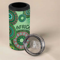Africa Tribal Traditional Pattern 4 in 1 Can Cooler Tumbler Green Motif LT9 - Wonder Print Shop
