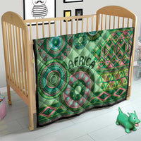 Africa Tribal Traditional Pattern Quilt Green Motif - Wonder Print Shop