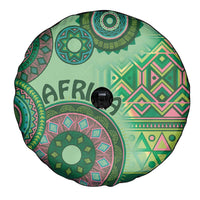 Africa Tribal Traditional Pattern Spare Tire Cover Green Motif - Wonder Print Shop