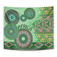 Africa Tribal Traditional Pattern Tapestry Green Motif - Wonder Print Shop