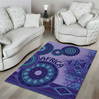 Africa Tribal Traditional Pattern Area Rug Purple Motif LT9 - Wonder Print Shop