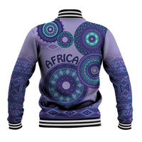 Africa Tribal Traditional Pattern Baseball Jacket Purple Motif LT9 - Wonder Print Shop