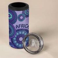 Africa Tribal Traditional Pattern 4 in 1 Can Cooler Tumbler Purple Motif LT9 - Wonder Print Shop