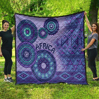 Africa Tribal Traditional Pattern Quilt Purple Motif - Wonder Print Shop