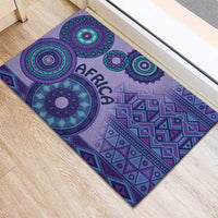 Africa Tribal Traditional Pattern Rubber Doormat Purple Motif - Wonder Print Shop