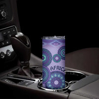 Africa Tribal Traditional Pattern Skinny Tumbler Purple Motif - Wonder Print Shop