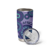 Africa Tribal Traditional Pattern Tumbler Cup Purple Motif - Wonder Print Shop