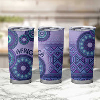 Africa Tribal Traditional Pattern Tumbler Cup Purple Motif - Wonder Print Shop