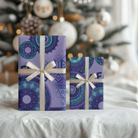 Africa Tribal Traditional Pattern Wrapping Paper Purple Motif - Wonder Print Shop