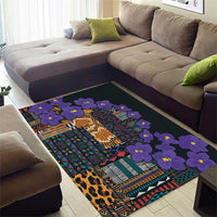 Africa Violets Flowers Area Rug Mix Native Tribal Pattern LT9 - Wonder Print Shop