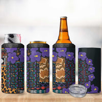 Africa Violets Flowers 4 in 1 Can Cooler Tumbler Mix Native Tribal Pattern LT9 - Wonder Print Shop