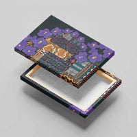 Africa Violets Flowers Canvas Wall Art Mix Native Tribal Pattern LT9 - Wonder Print Shop
