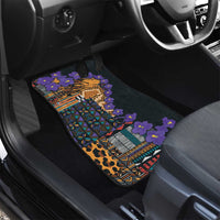 Africa Violets Flowers Car Mats Mix Native Tribal Pattern LT9 - Wonder Print Shop
