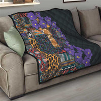 Africa Violets Flowers Quilt Mix Native Tribal Pattern - Wonder Print Shop