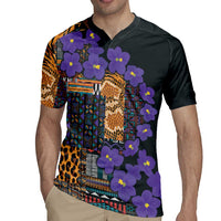 Africa Violets Flowers Rugby Jersey Mix Native Tribal Pattern - Wonder Print Shop