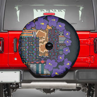 Africa Violets Flowers Spare Tire Cover Mix Native Tribal Pattern - Wonder Print Shop
