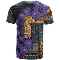 Africa Violets Flowers T Shirt Mix Native Tribal Pattern - Wonder Print Shop