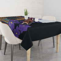 Africa Violets Flowers Tablecloth Mix Native Tribal Pattern - Wonder Print Shop