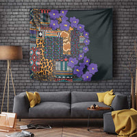 Africa Violets Flowers Tapestry Mix Native Tribal Pattern - Wonder Print Shop