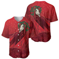 Merry Creepmas Mari Lwyd Baseball Jersey Folklore Ghost Horse Christmas - Wonder Print Shop