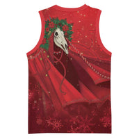 Merry Creepmas Mari Lwyd Basketball Jersey Folklore Ghost Horse Christmas - Wonder Print Shop
