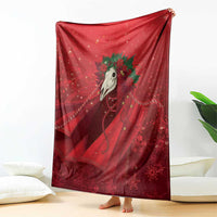 Merry Creepmas Mari Lwyd Blanket Folklore Ghost Horse Christmas - Wonder Print Shop