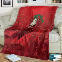 Merry Creepmas Mari Lwyd Blanket Folklore Ghost Horse Christmas - Wonder Print Shop