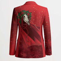 Merry Creepmas Mari Lwyd Blazer Folklore Ghost Horse Christmas - Wonder Print Shop