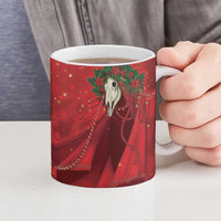Merry Creepmas Mari Lwyd Ceramic Mug Folklore Ghost Horse Christmas - Wonder Print Shop