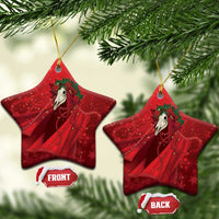 Merry Creepmas Mari Lwyd Ceramic Ornament Folklore Ghost Horse Christmas - Wonder Print Shop