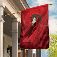 Merry Creepmas Mari Lwyd Garden Flag Folklore Ghost Horse Christmas - Wonder Print Shop