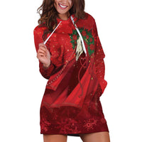 Merry Creepmas Mari Lwyd Hoodie Dress Folklore Ghost Horse Christmas - Wonder Print Shop