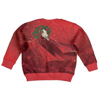 Merry Creepmas Mari Lwyd Kid Ugly Christmas Sweater Folklore Ghost Horse Christmas - Wonder Print Shop