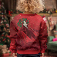 Merry Creepmas Mari Lwyd Kid Ugly Christmas Sweater Folklore Ghost Horse Christmas - Wonder Print Shop