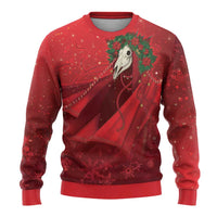 Merry Creepmas Mari Lwyd Ugly Christmas Sweater Folklore Ghost Horse Christmas - Wonder Print Shop