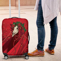Merry Creepmas Mari Lwyd Luggage Cover Folklore Ghost Horse Christmas - Wonder Print Shop