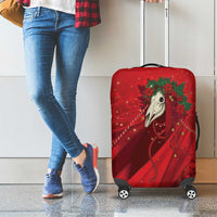 Merry Creepmas Mari Lwyd Luggage Cover Folklore Ghost Horse Christmas - Wonder Print Shop