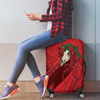 Merry Creepmas Mari Lwyd Luggage Cover Folklore Ghost Horse Christmas - Wonder Print Shop