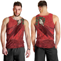 Merry Creepmas Mari Lwyd Men Tank Top Folklore Ghost Horse Christmas - Wonder Print Shop