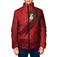 Merry Creepmas Mari Lwyd Padded Jacket Folklore Ghost Horse Christmas - Wonder Print Shop